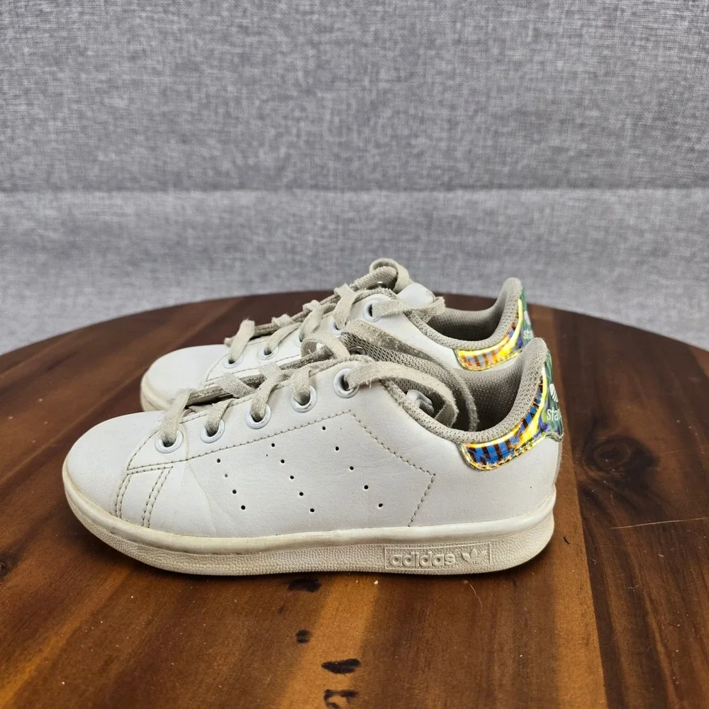 Adidas Stan Smith J White Iridescent‎ Kids Sneakers EH0782 Size 11K